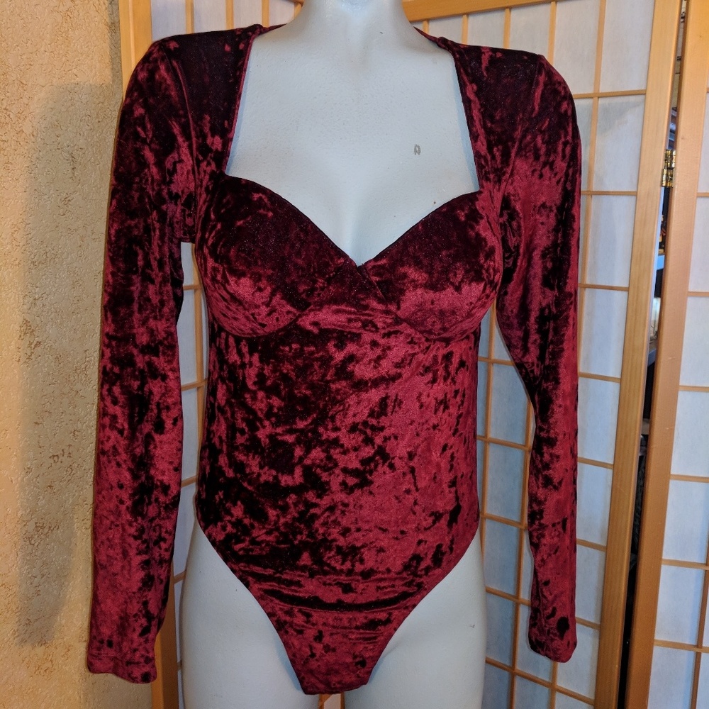 Victoria's secret, cranberry bodysuit, large